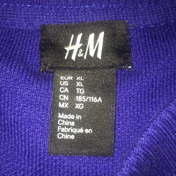 Men’s word graphic H&M blue sweater - Picture 3 of 3
